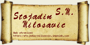 Stojadin Milosavić vizit kartica